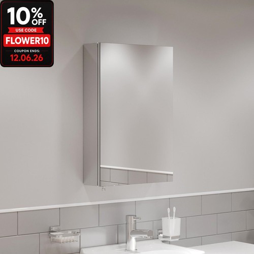 Bathroom mirror cabinet single - bathroom,