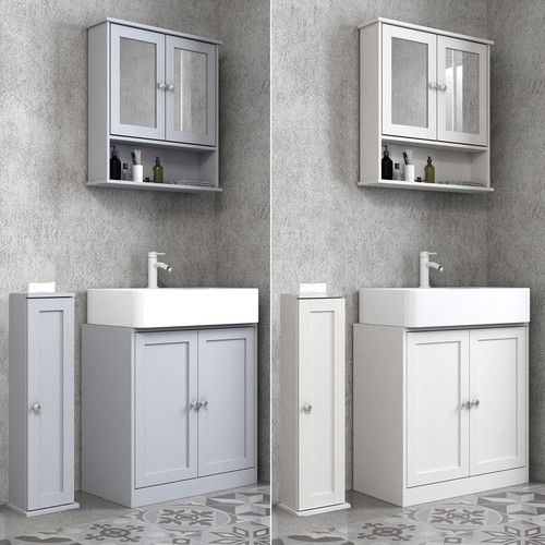3pc bathroom wood unit - 3pc,