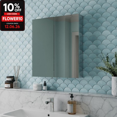 Double door bathroom - double, mirror
