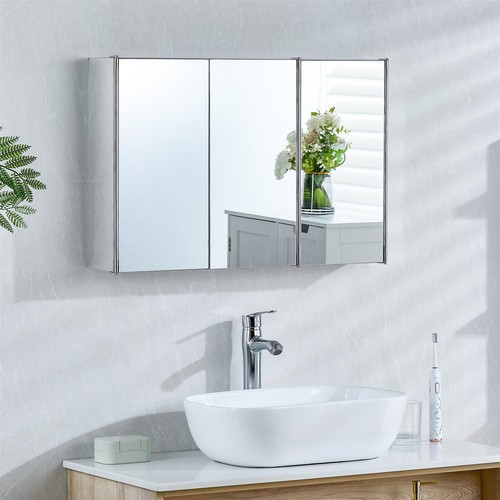Bathroom cabinet triple door - cabinet,