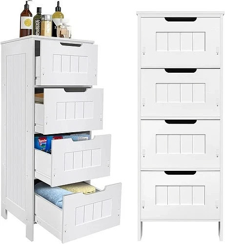 Bathroom drawers white 4 - white,